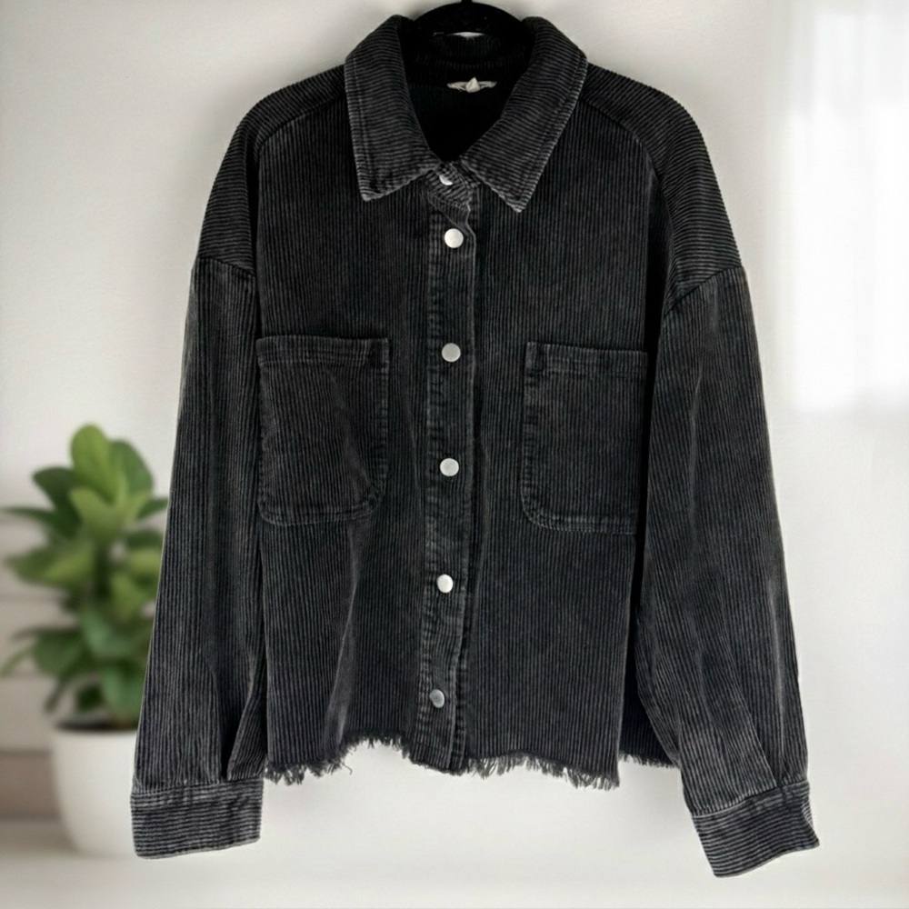 JODIFL Corduroy Button-Down Shacket – Women’s Large